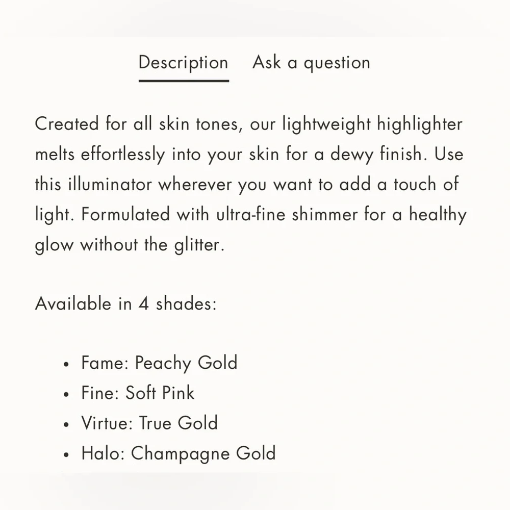 $5 Cosmetics Shimmering Bronze Highlighter~Virture~New $5 WHEN BUNDLED WITH 3 OR